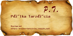Pálka Tarzícia névjegykártya